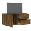 tv-bord 80x34x36 cm konstrueret træ røget egetræsfarve