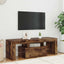 tv-bord med LED-lys 120x35x40 cm røget eg