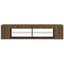 tv-bord med LED-lys 135x39x30 cm brun eg