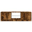 tv-bord med LED-lys 120x30x36 cm røget eg