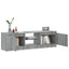 tv-bord med LED-lys 120x30x36 cm grå sonoma-eg
