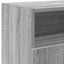 tv-bord med LED-lys 120x30x50 cm grå sonoma-eg