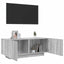 tv-bord 100x35x40 cm konstrueret træ grå sonoma-eg