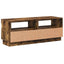 tv-bord med LED-lys 100x35x40 cm røget eg