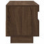 tv-bord med LED-lys 100x35x40 cm brun eg