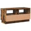 tv-bord med LED-lys 80x35x40 cm røget eg
