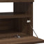 tv-bord med LED-lys 80x35x40 cm brun eg