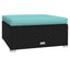 loungesæt til haven 5 dele med hynder polyrattan sort