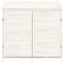 haveskur 102x52x112 cm massivt grantræ hvid