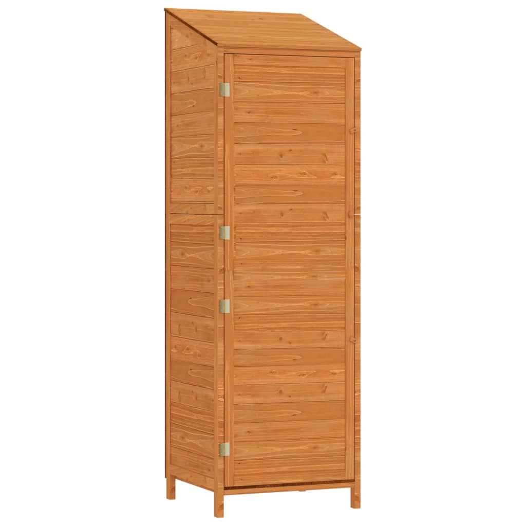 haveskur 55x52x174,5 cm massivt grantræ brun