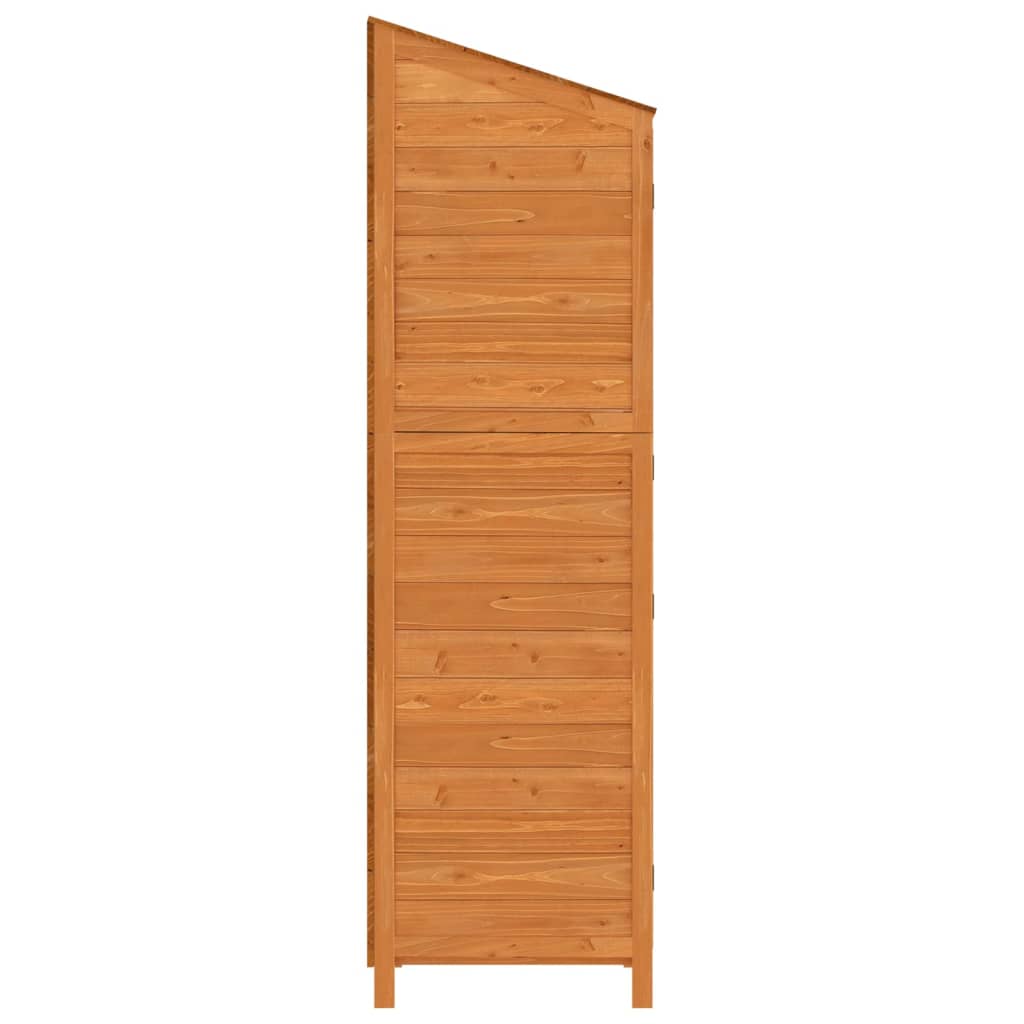 haveskur 55x52x174,5 cm massivt grantræ brun