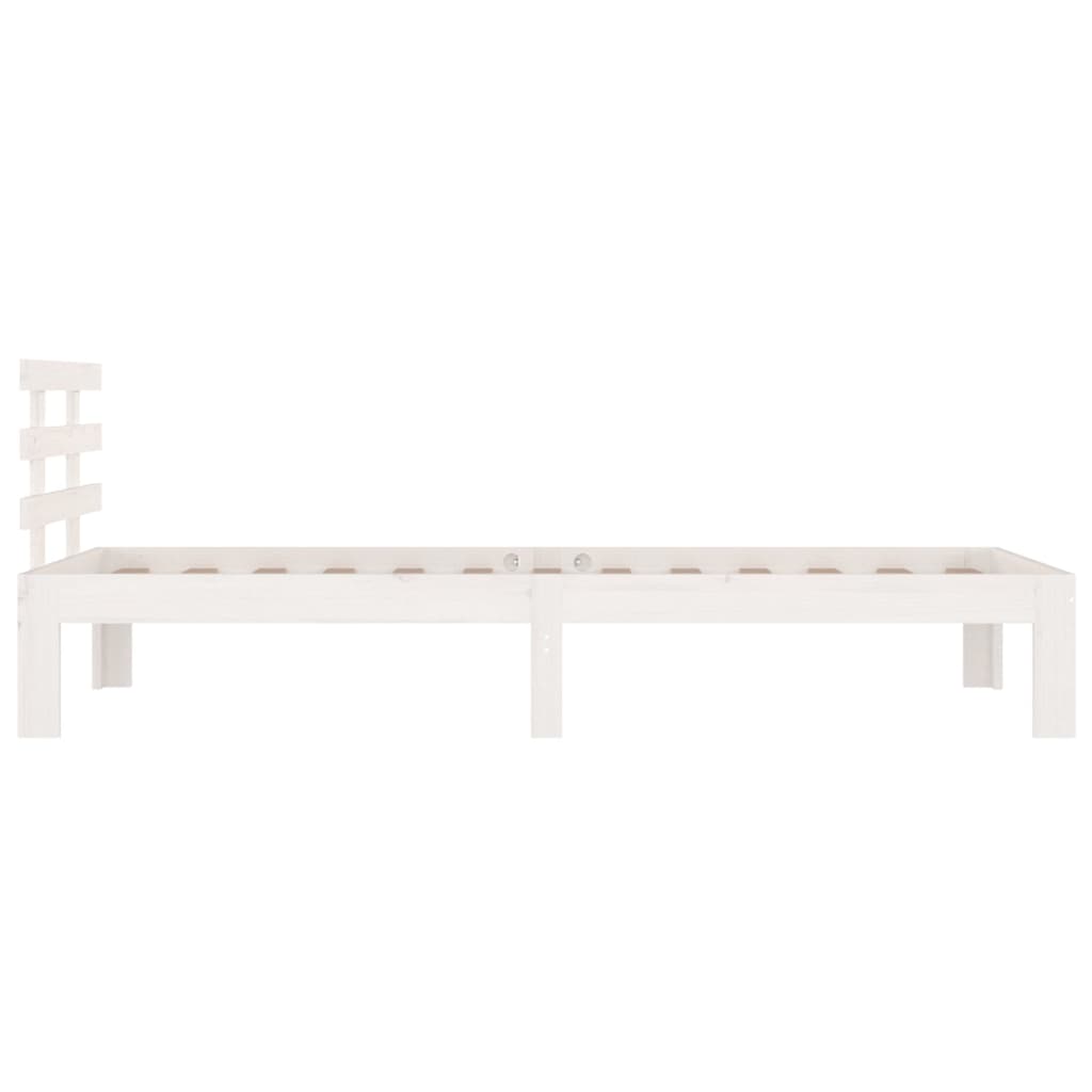 sengeramme 90x190 cm Single massivt træ hvid