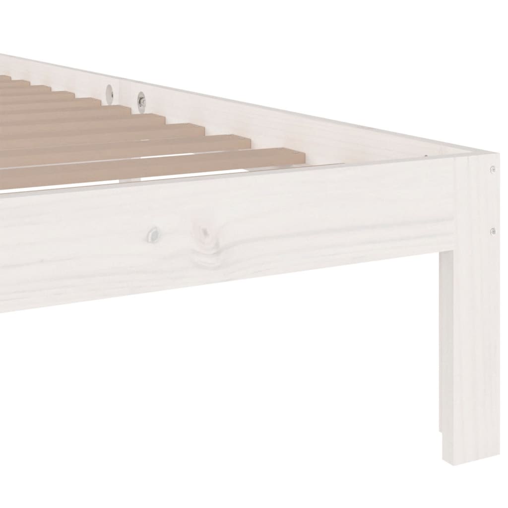 sengeramme 90x190 cm Single massivt træ hvid