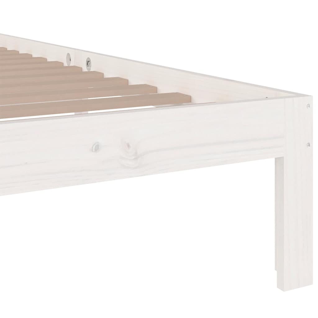 sengeramme 90x190 cm Single massivt træ hvid