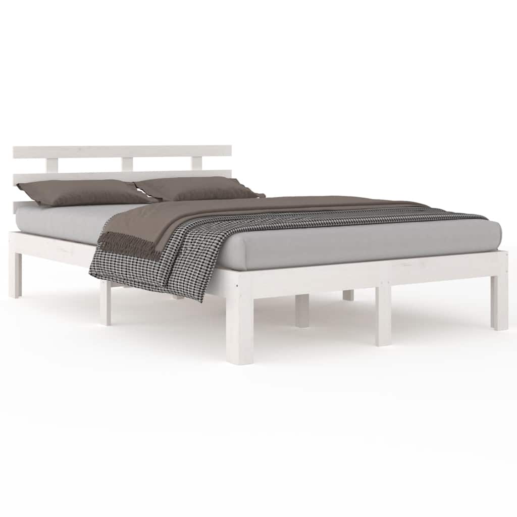 sengeramme 120x190 cm Small Double massivt træ hvid
