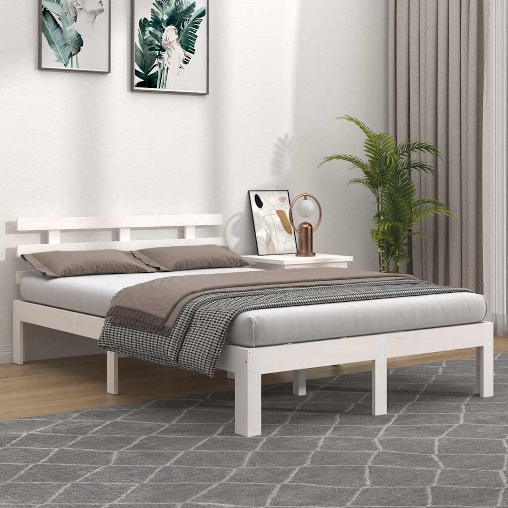 sengeramme 120x190 cm Small Double massivt træ hvid