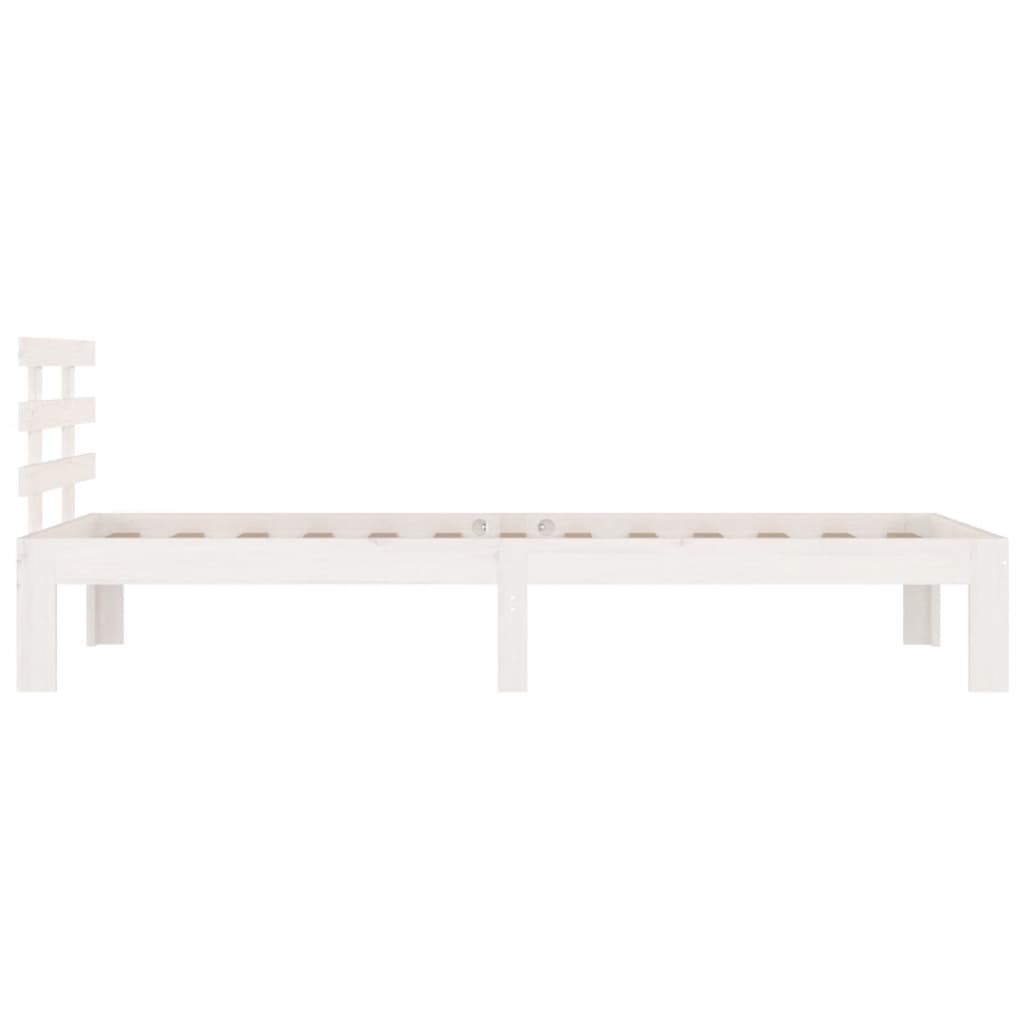sengeramme 100x200 cm massivt fyrretræ hvid