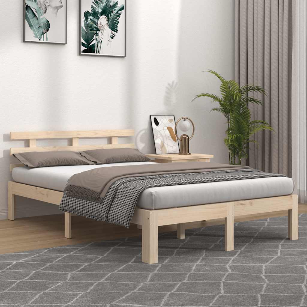sengeramme uden madras 140x200 cm massivt træ