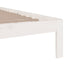 sengeramme 140x200 cm massivt træ hvid