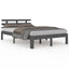 sengeramme 150x200 cm King Size massivt fyrretræ grå
