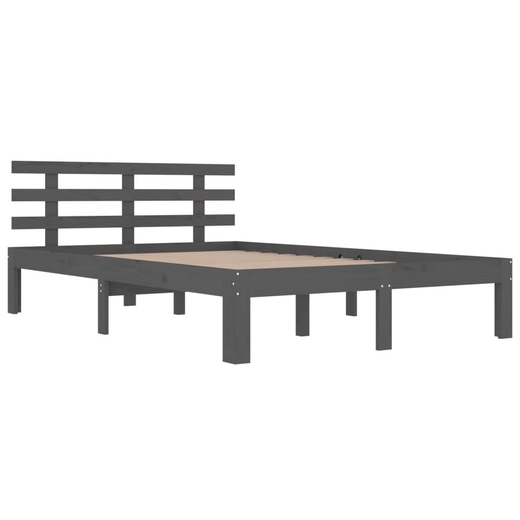 sengeramme 150x200 cm King Size massivt fyrretræ grå