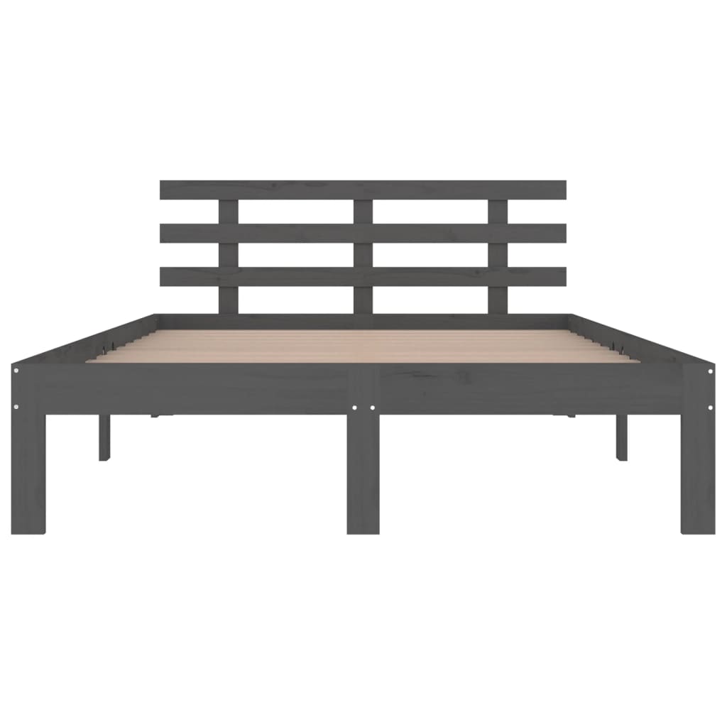 sengeramme 150x200 cm King Size massivt fyrretræ grå