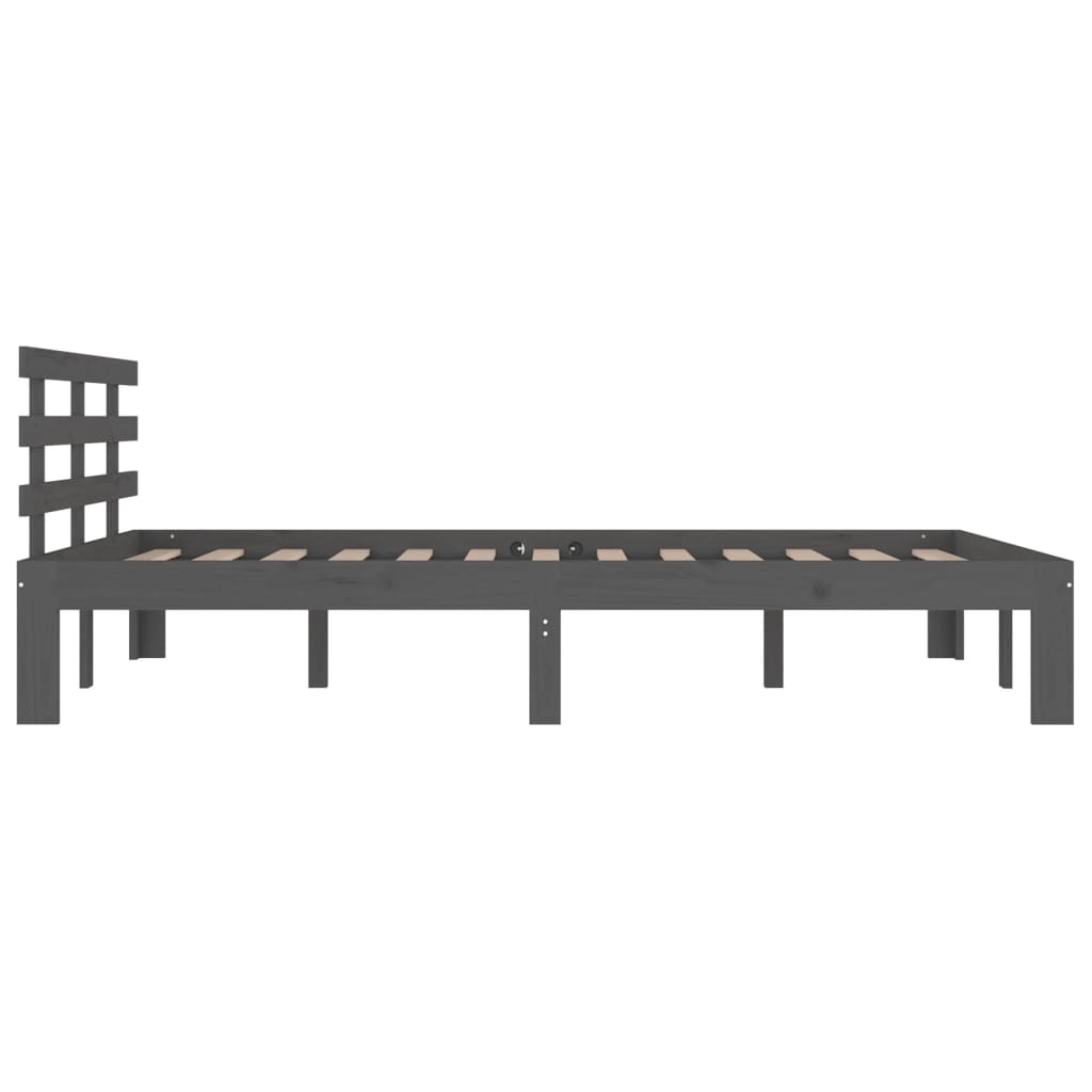 sengeramme 150x200 cm King Size massivt fyrretræ grå