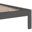 sengeramme 150x200 cm King Size massivt fyrretræ grå