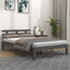 sengeramme 150x200 cm King Size massivt fyrretræ grå