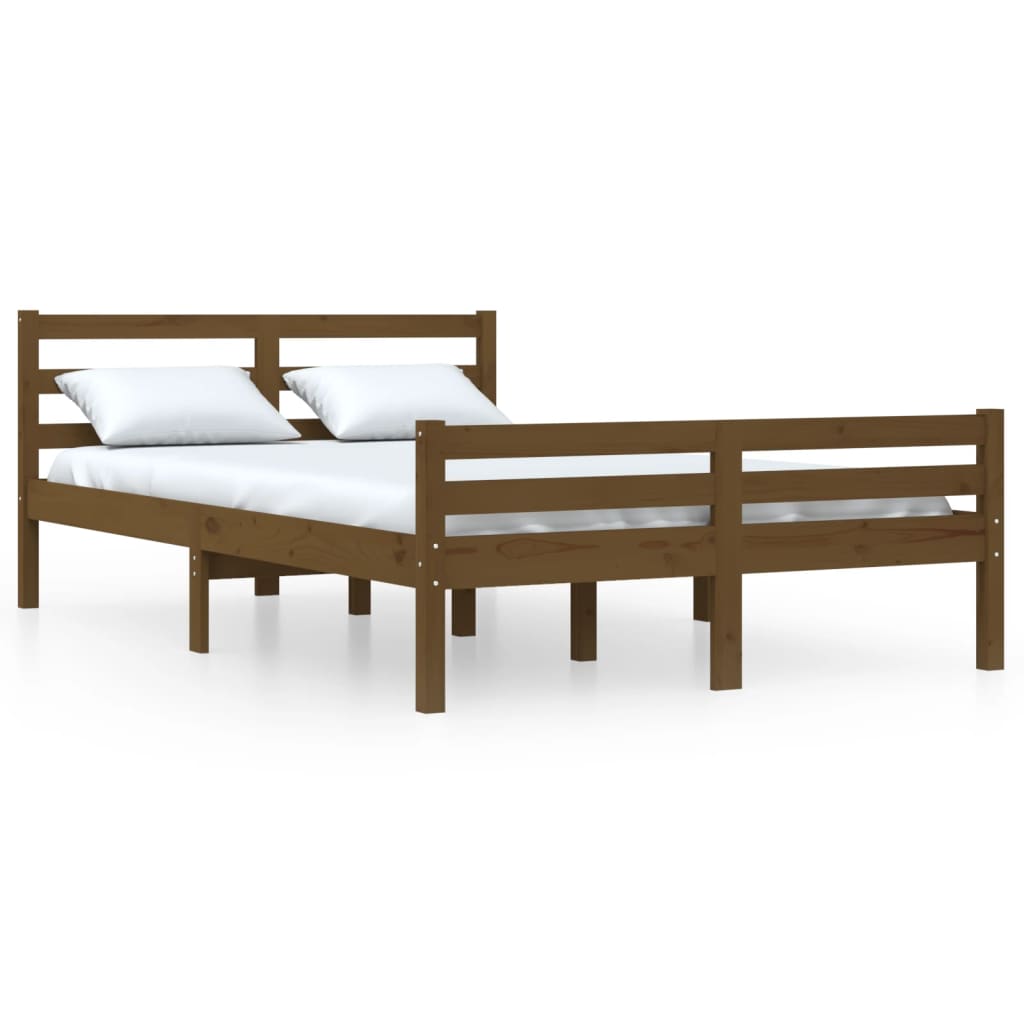 sengeramme 120x190 cm Small Double massivt træ gyldenbrun