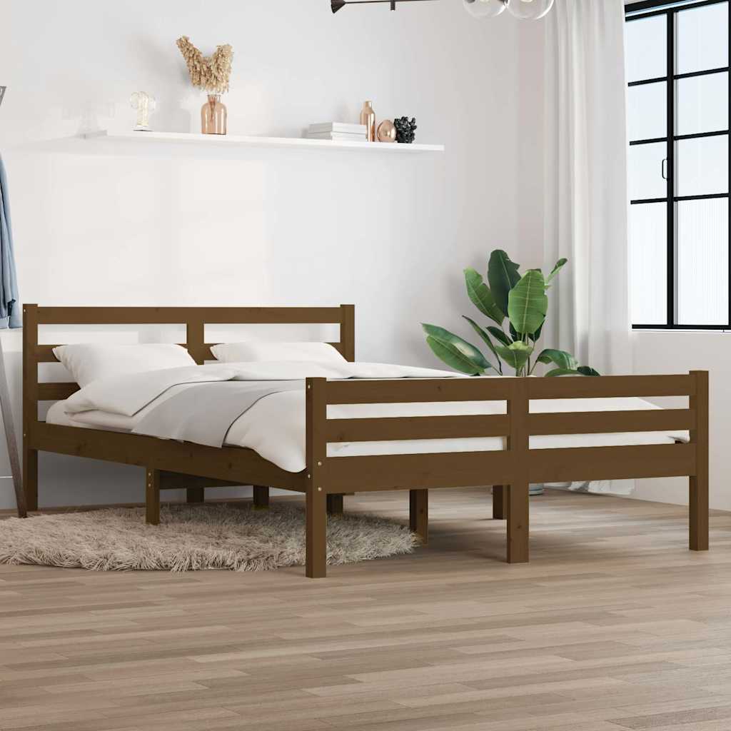 sengeramme 120x190 cm Small Double massivt træ gyldenbrun