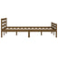 sengeramme 135x190 cm Double massivt fyrretræ gyldenbrun