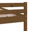 sengeramme 140x190 cm massivt træ gyldenbrun