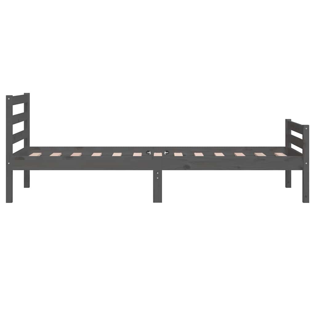 sengeramme 100x200 cm massivt træ grå