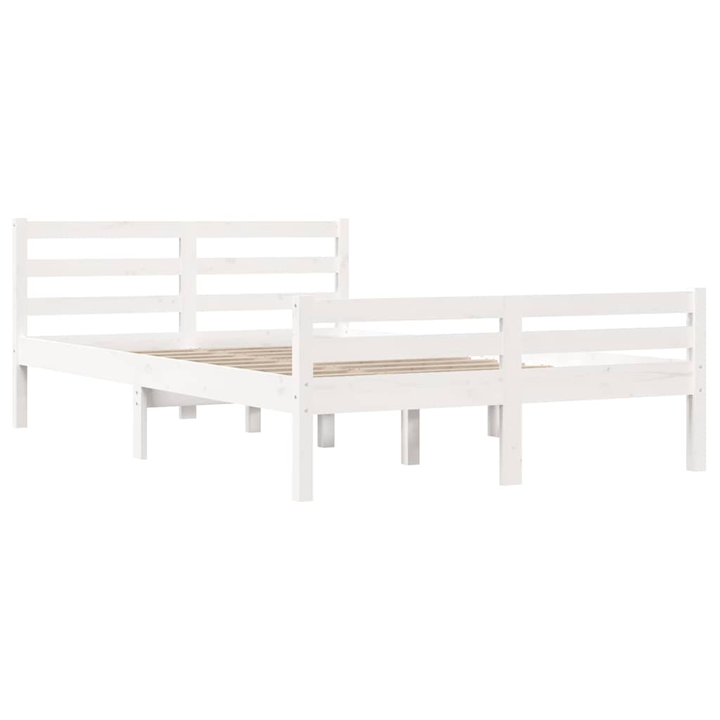 sengeramme 140x200 cm massivt træ hvid