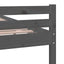 sengeramme 150x200 cm King Size massivt fyrretræ grå