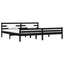 sengeramme 200x200 cm massivt træ sort