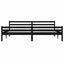 sengeramme 200x200 cm massivt træ sort