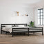 sengeramme 200x200 cm massivt træ sort