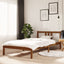 sengeramme 100x200 cm massivt træ gyldenbrun