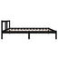sengeramme 100x200 cm massivt træ sort