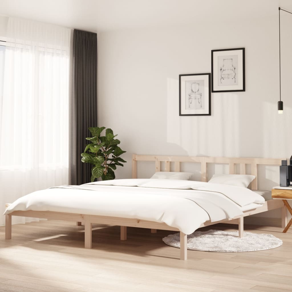 sengeramme 180x200 cm massivt fyrretræ