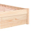 sengeramme 75x190 cm massivt træ