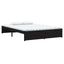 sengeramme 140x190 cm massivt træ sort