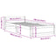 sengeramme 90x190 cm Single massivt træ hvid