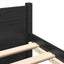 sengeramme 135x190 cm Double massivt fyrretræ sort