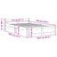 sengeramme 135x190 cm Double massivt fyrretræ sort
