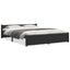 sengeramme 140x190 cm massivt træ sort