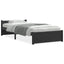 sengeramme 90x200 cm massivt træ sort