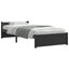 sengeramme 90x200 cm massivt træ sort